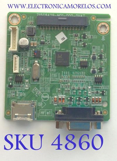 MAIN PARA MONITOR DELL / NUMERO DE PARTE GQGCB0DL003 / 715G8429-M01-000-0H4T / NUMERO DE PANEL LM270WF7 (SL)(A1) / MODELO SE2717HC